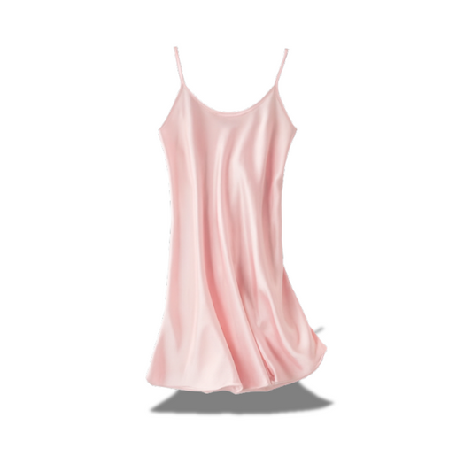 Rosé Satin-Kleid – Romantisches Sommerkleid & Date-Dress in Knielänge