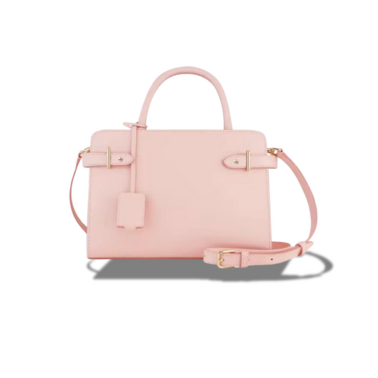 Rosé Business Tasche Damen – Elegante vegane Handtasche mit Gold