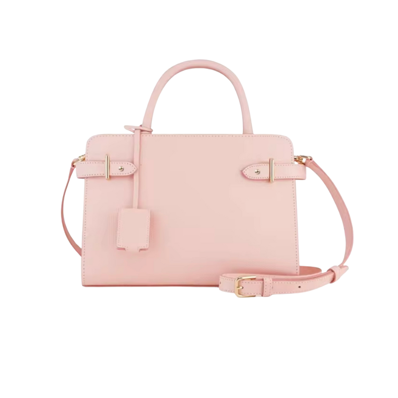 Rosé Business Tasche Damen – Elegante vegane Handtasche mit Gold