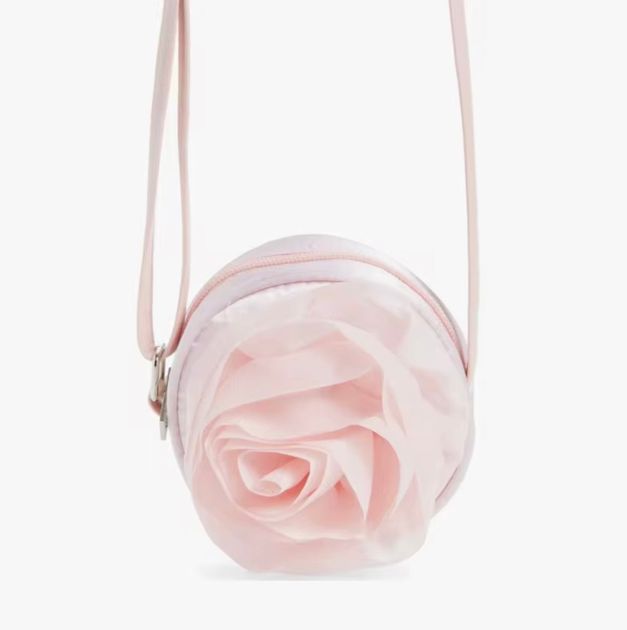 „Zarte Rosé Handtasche in Blütenform – Elegante Umhängetasche Damen“