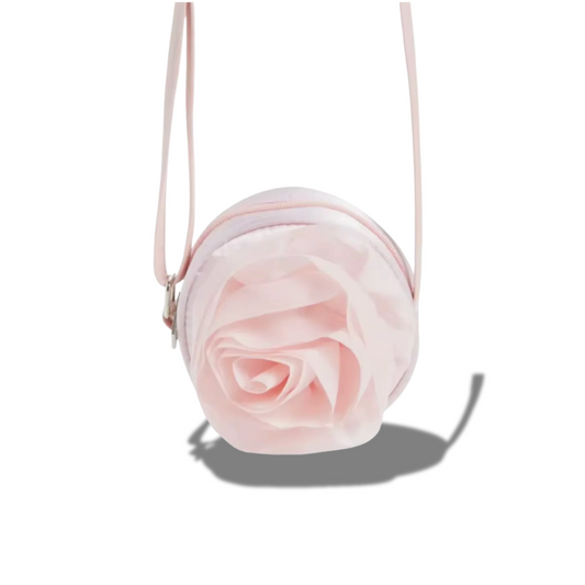 „Zarte Rosé Handtasche in Blütenform – Elegante Umhängetasche Damen“