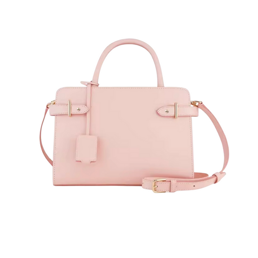 Rosé Business Tasche Damen – Elegante vegane Handtasche mit Gold