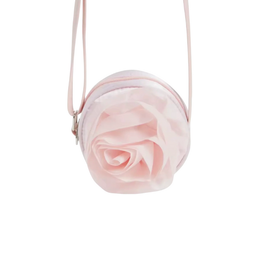 „Zarte Rosé Handtasche in Blütenform – Elegante Umhängetasche Damen“